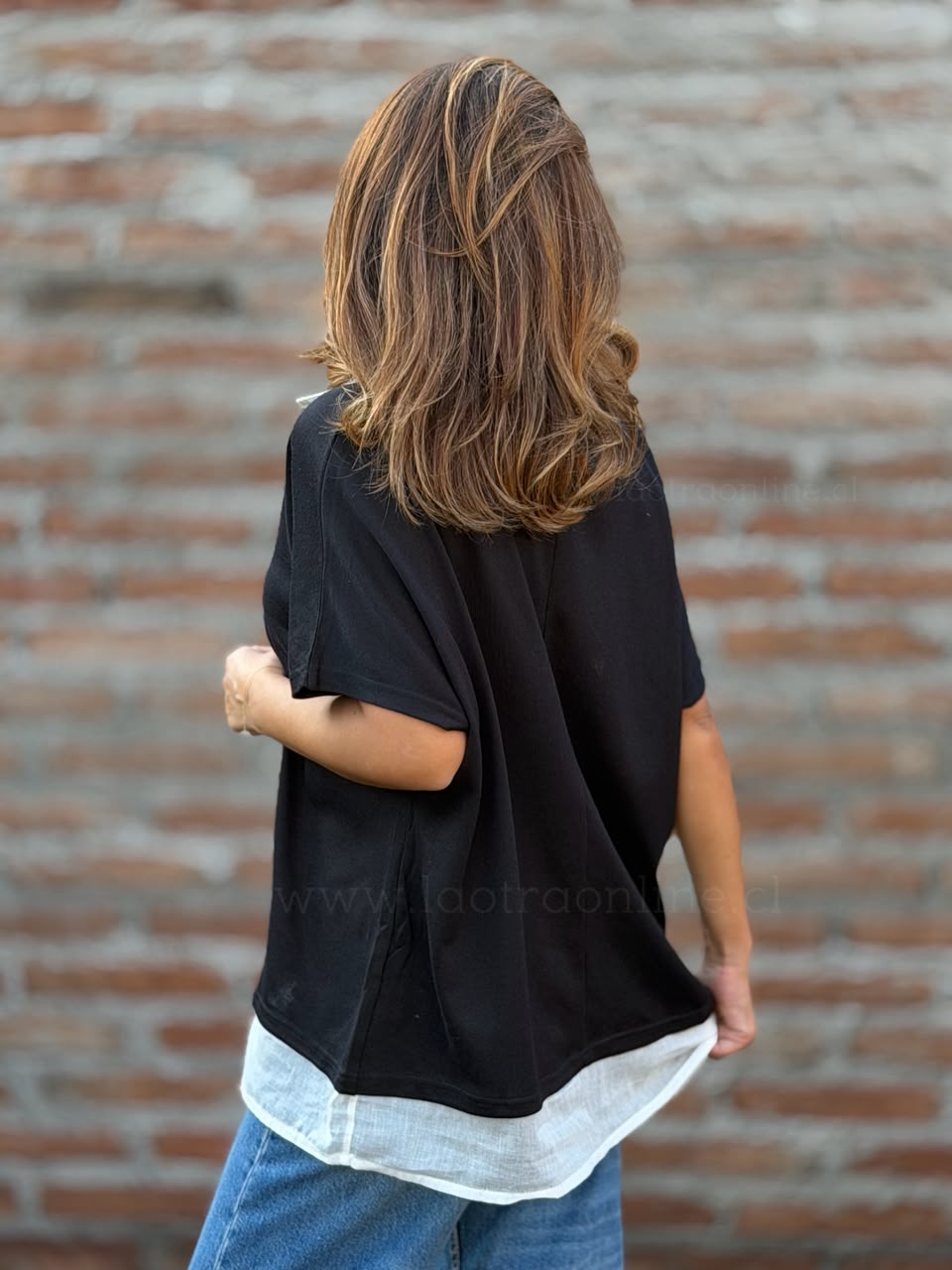 Polera blusa mentirosa negro