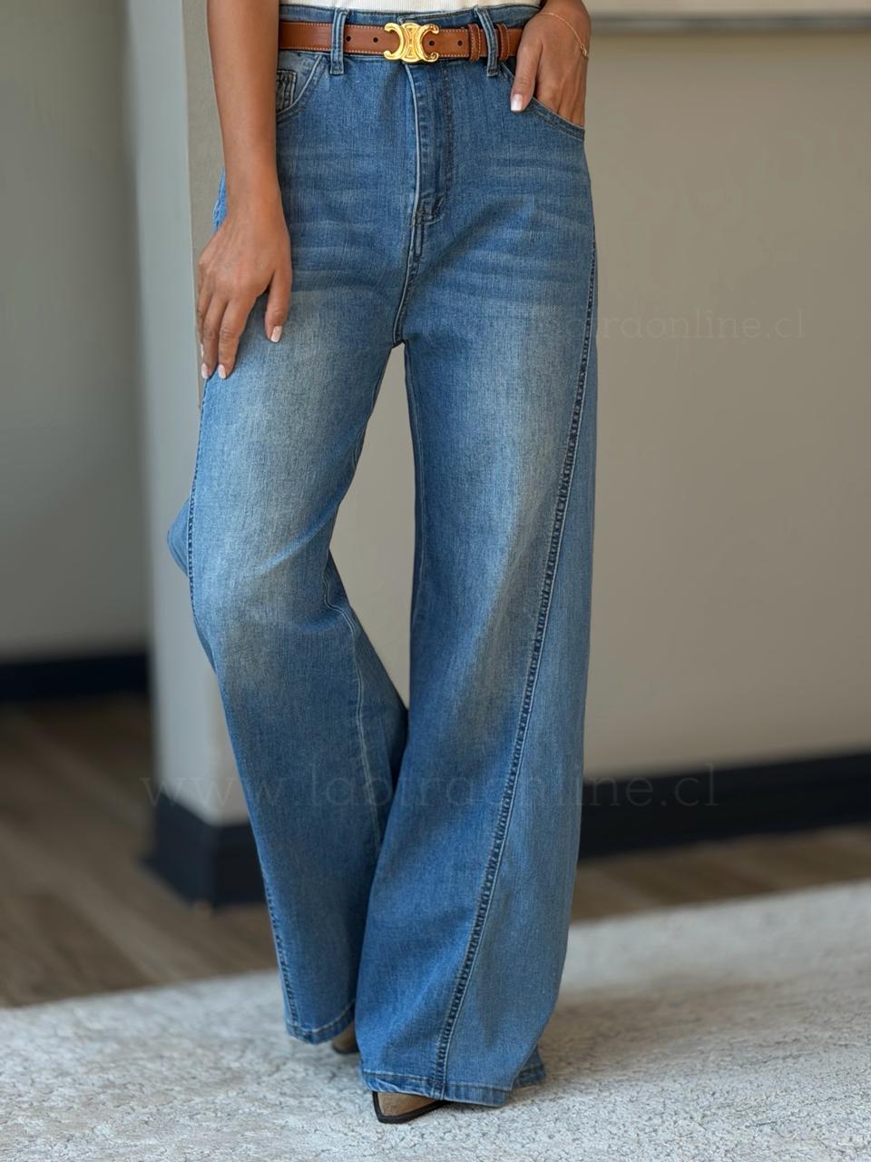 Wide Leg Top azul
