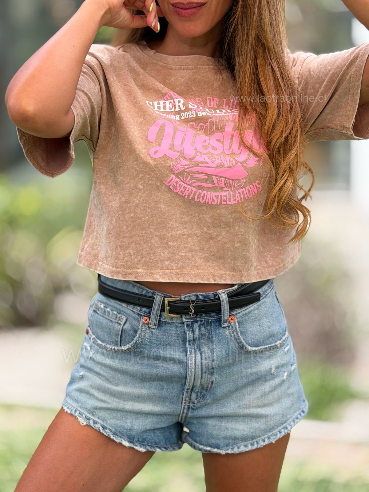 Polera Life caramelo