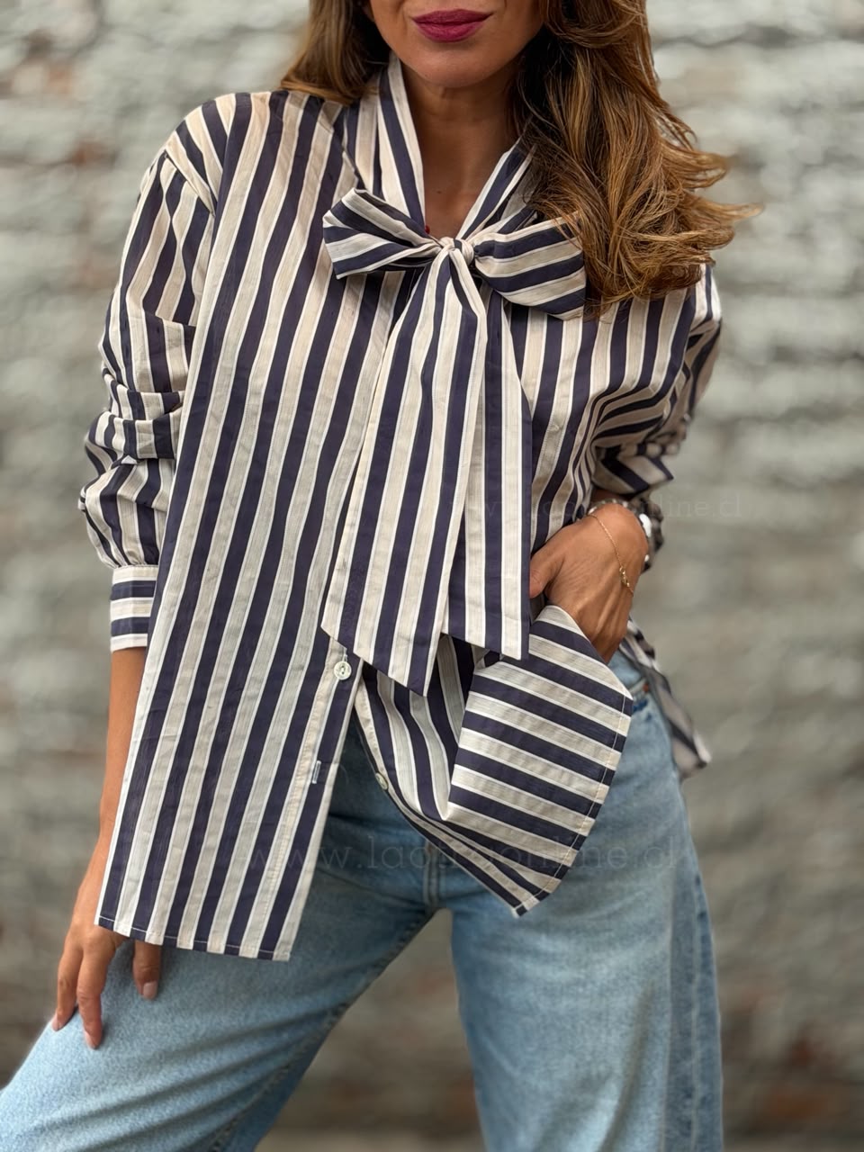 Blusa Cinto azul