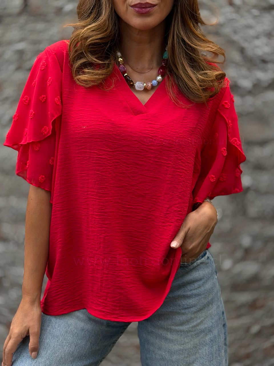 Polera Irlanda rojo