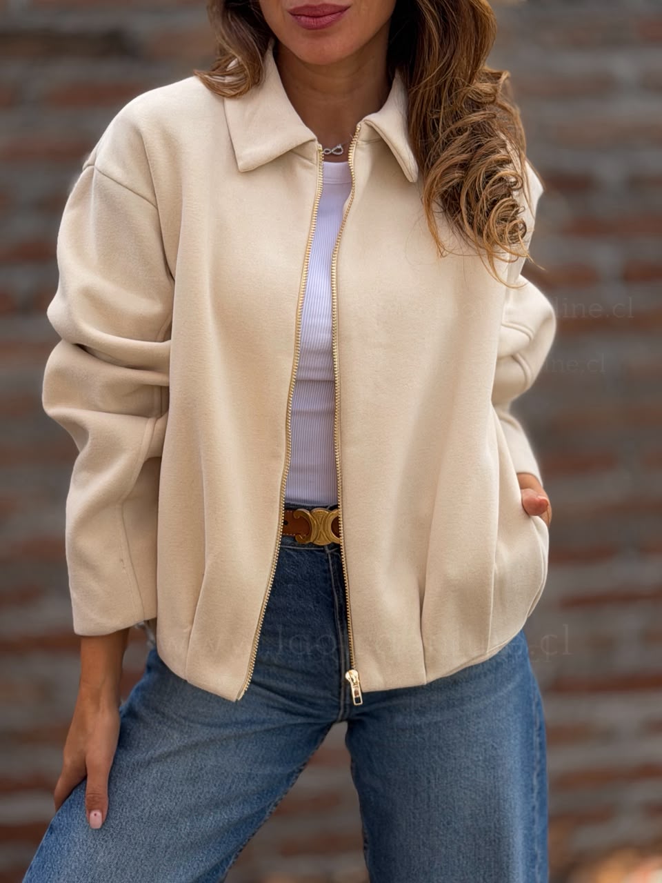 Chaqueta fenomenal crema
