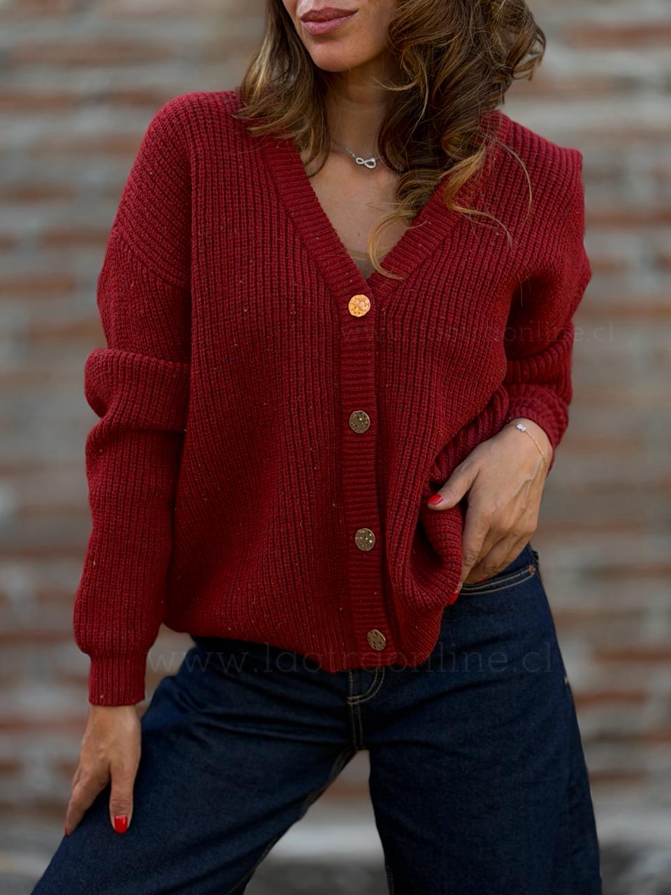 Chaleco Jaspeado rojo
