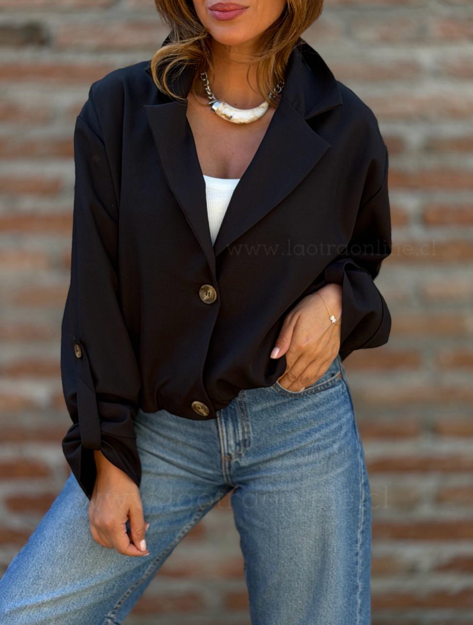 Trench Efecto globo negro