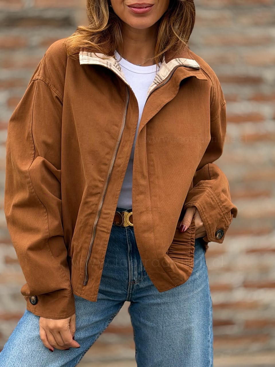Chaqueta Gabardina Sol tierra