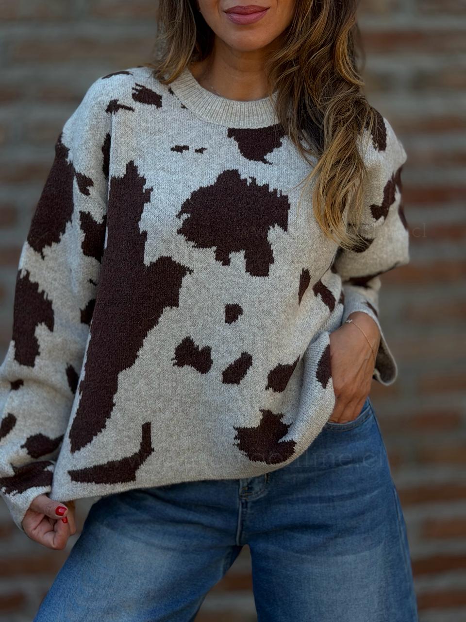 Sweater Cow gris