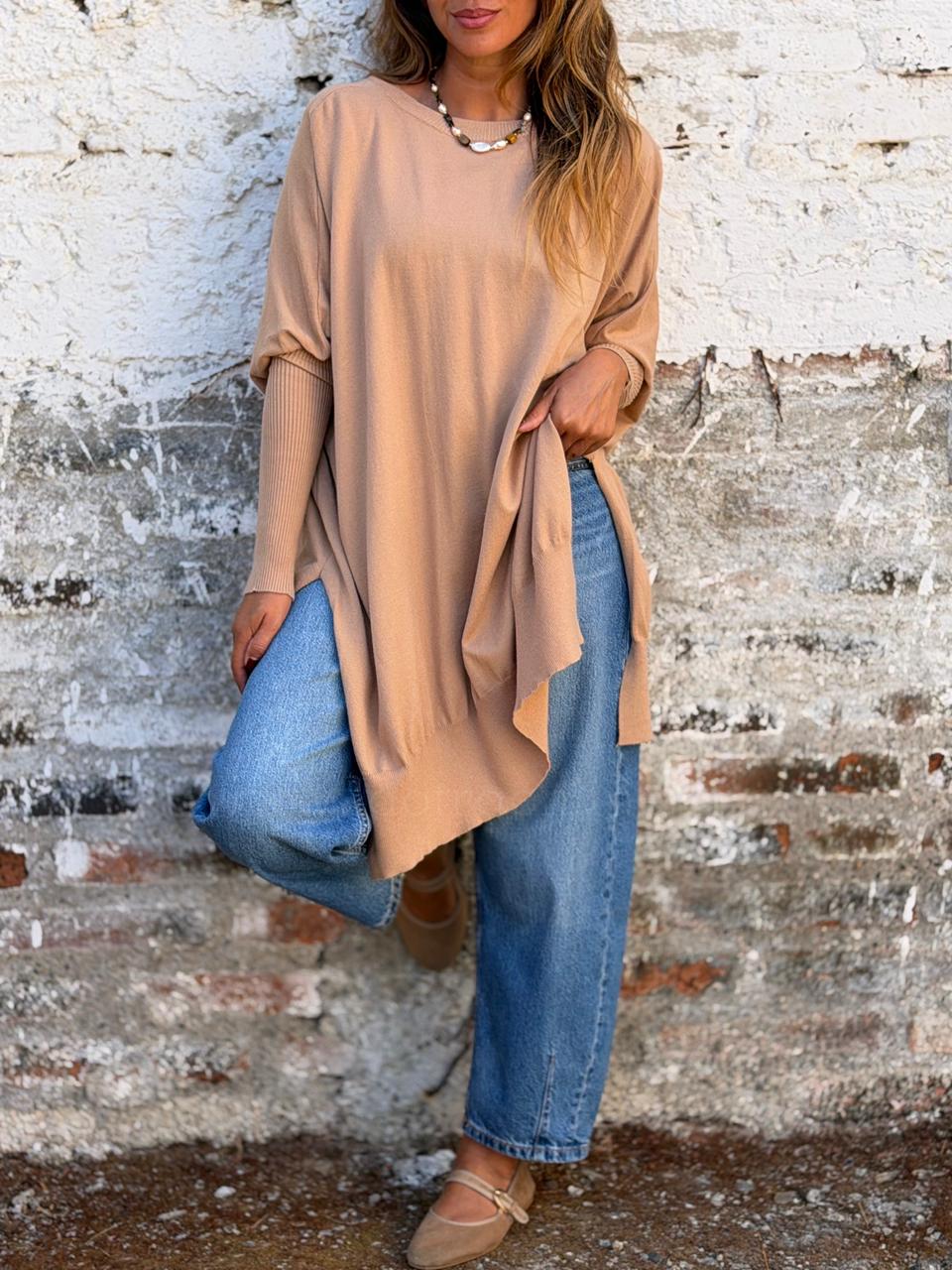 Sweater/Chaleco Reversible camel