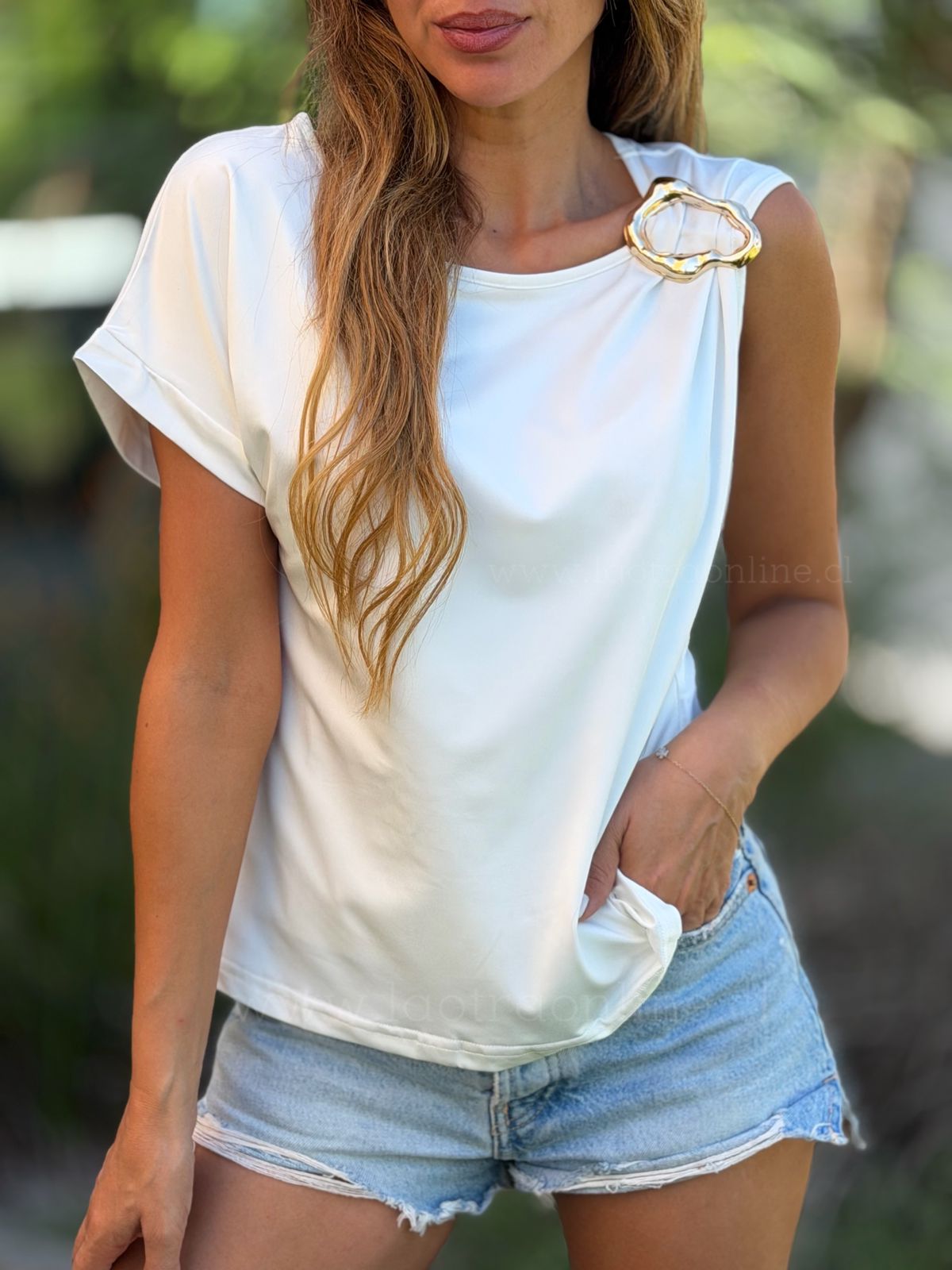 Polera New York blanco