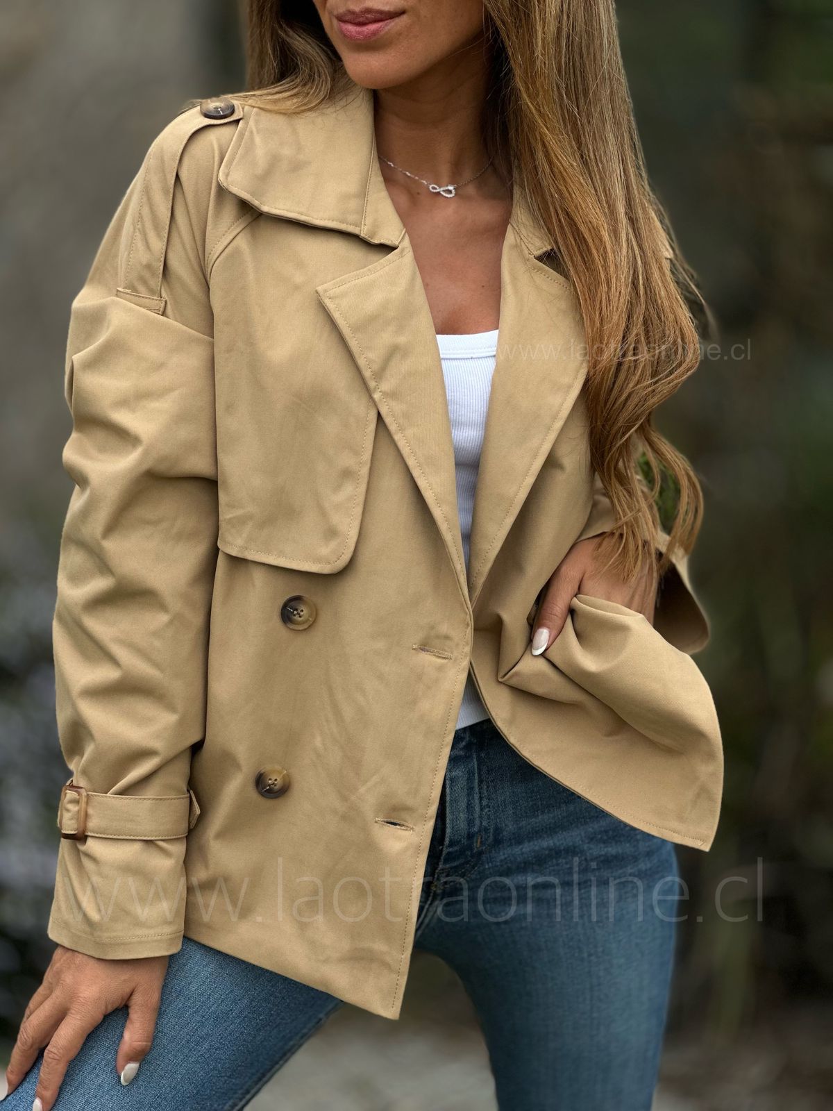 Trench corto camel