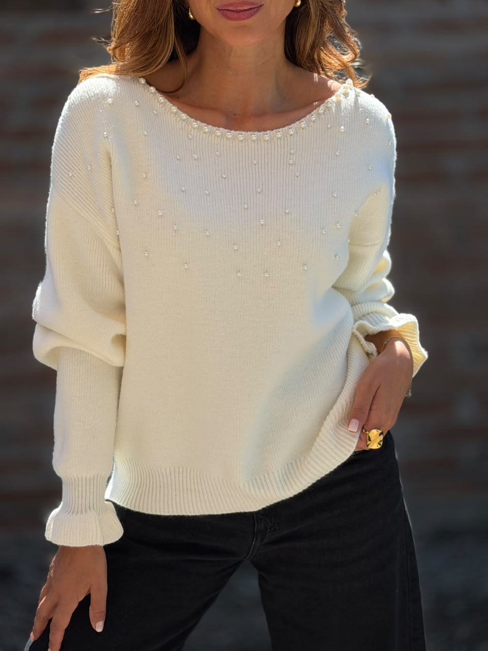 Sweater París  Giverny crema
