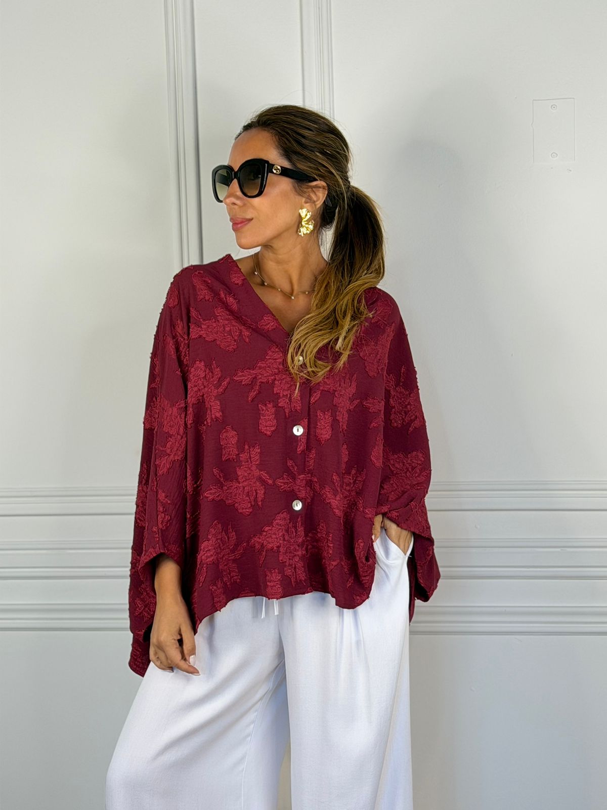 Blusa Florencia vino