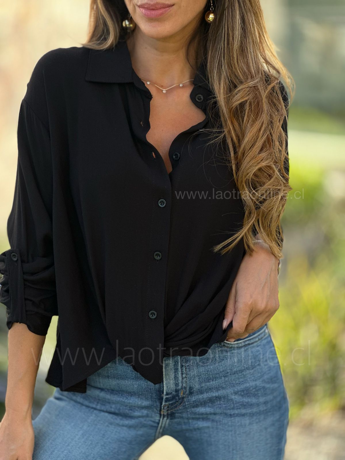 Blusa Nudo Coqueto negro