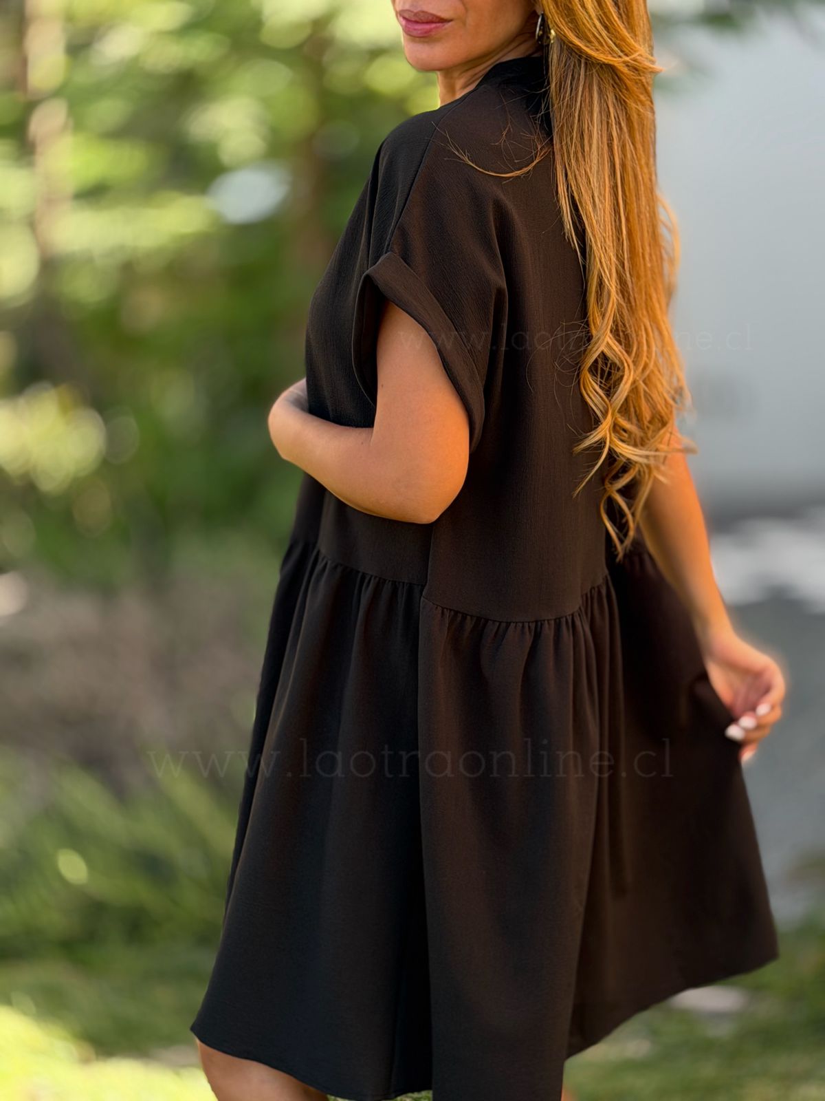 Vestido Boton negro