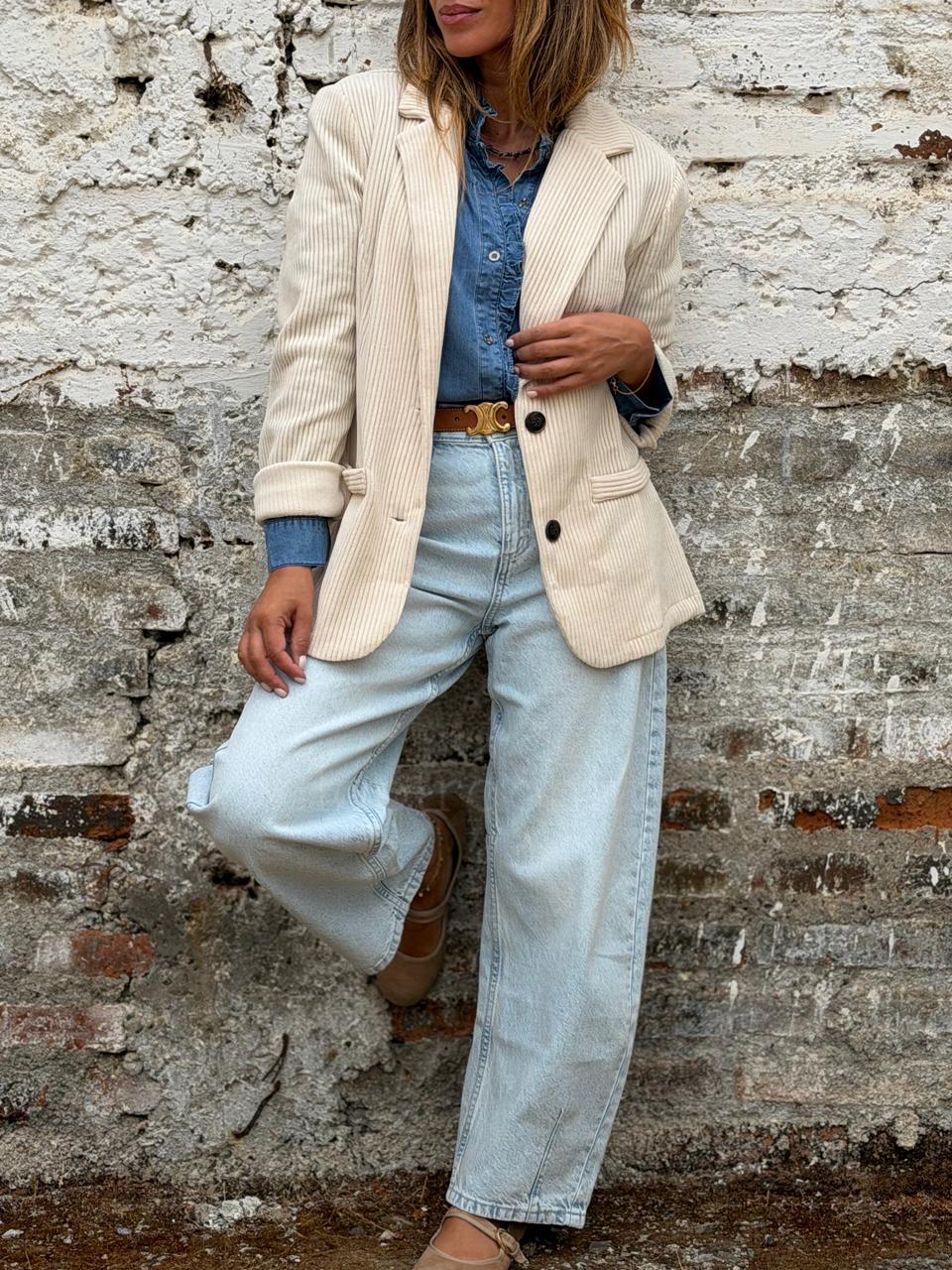 Blazer Cotele crema
