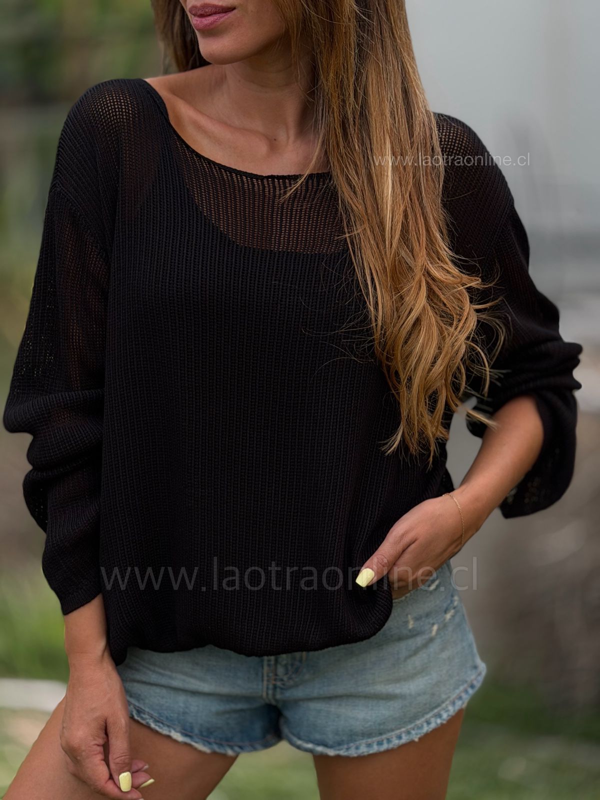 Sweater + polera Summer negro