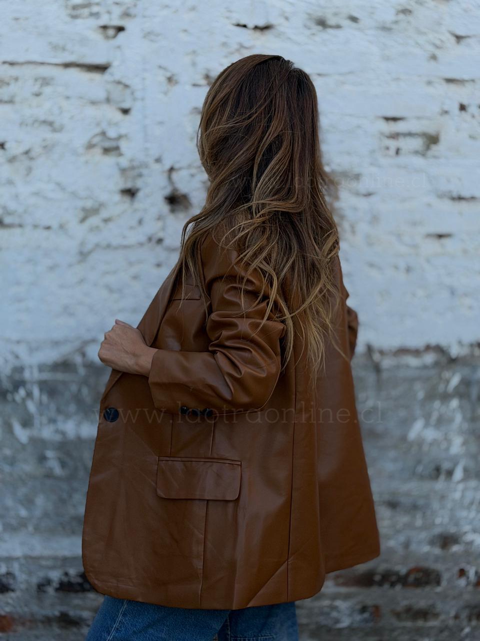 Blazer Ecocuero toffe