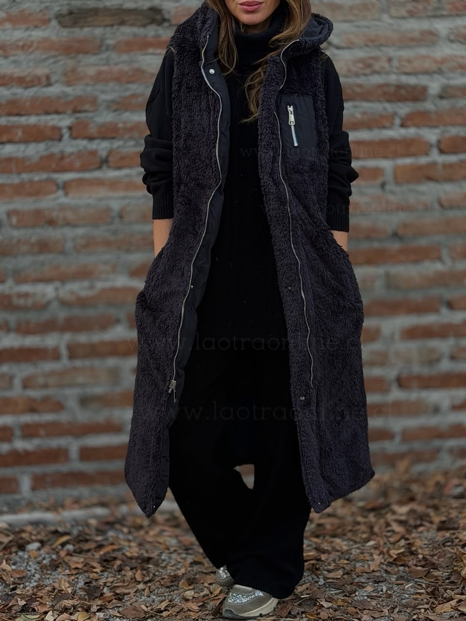 Sin mangas reversible negro