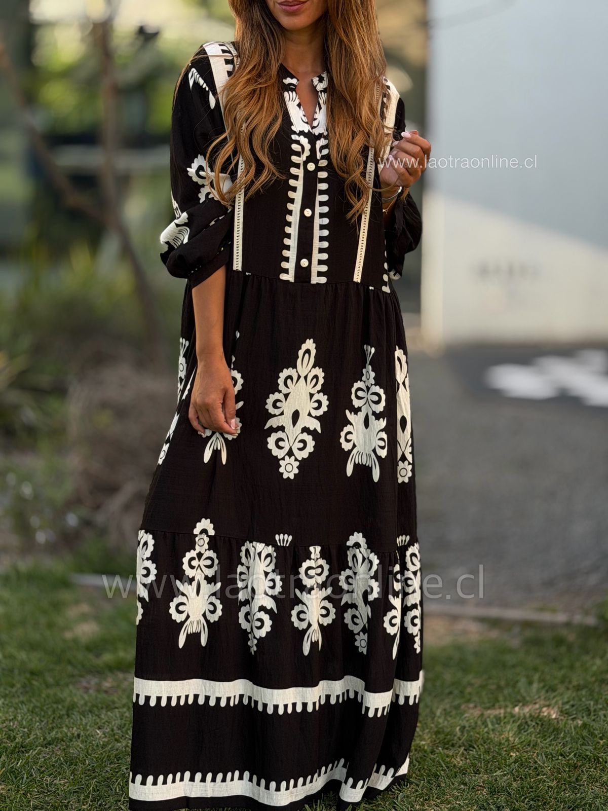 Maxi vestido Nórdico negro