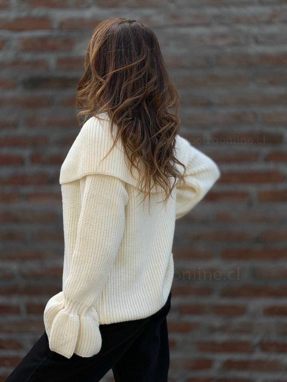 Sweater Manga vuelitos crema