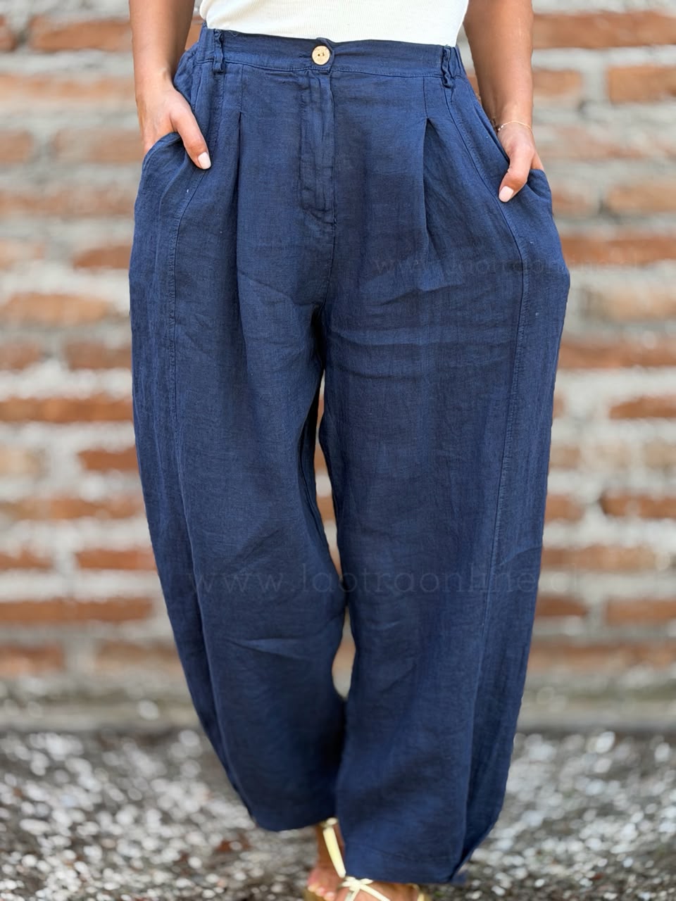 Baggy Lino azul