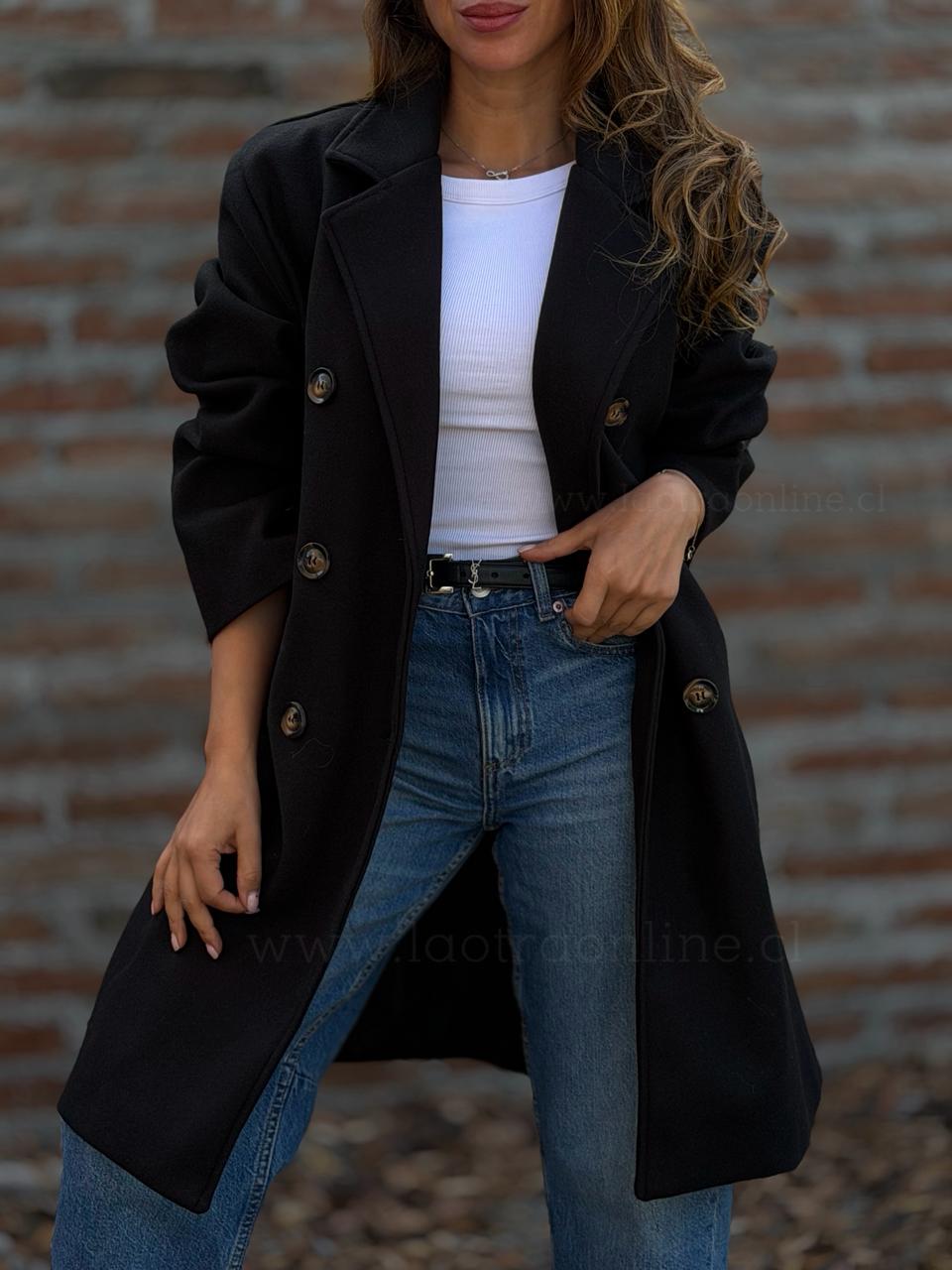Abrigo María gracia negro