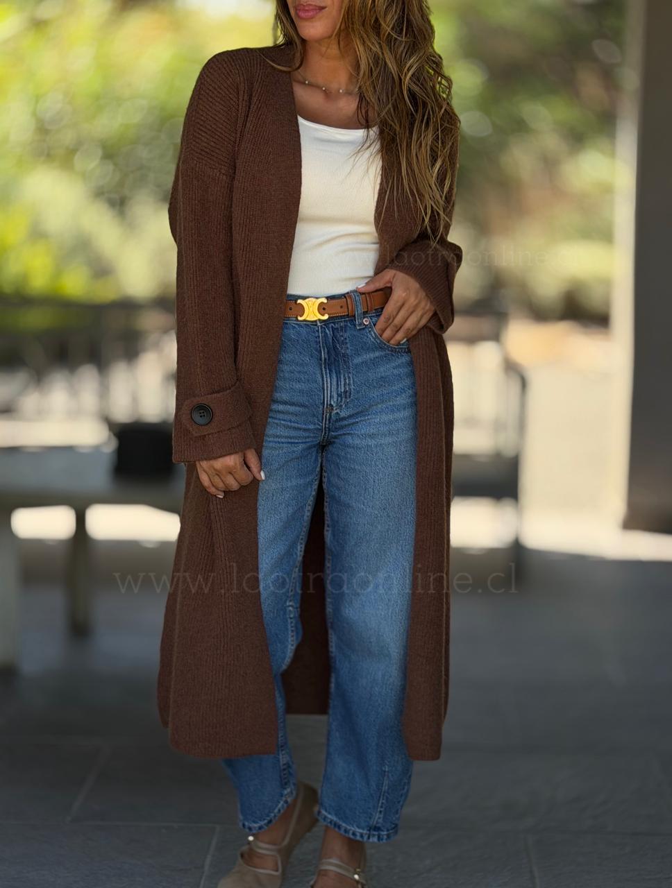 Maxi Cárdigan Sophie choco