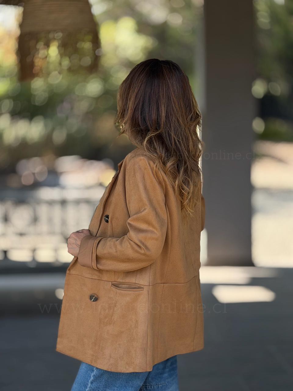 Blazer gamuza soñado caramelo
