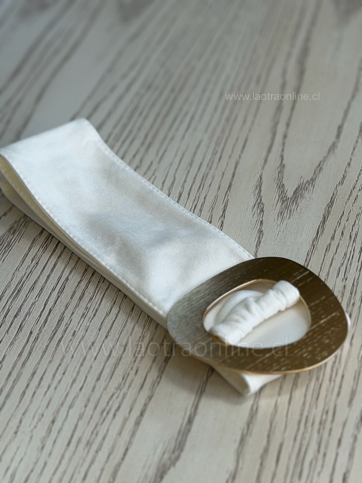 Cinturón Maldivas arena/blanco