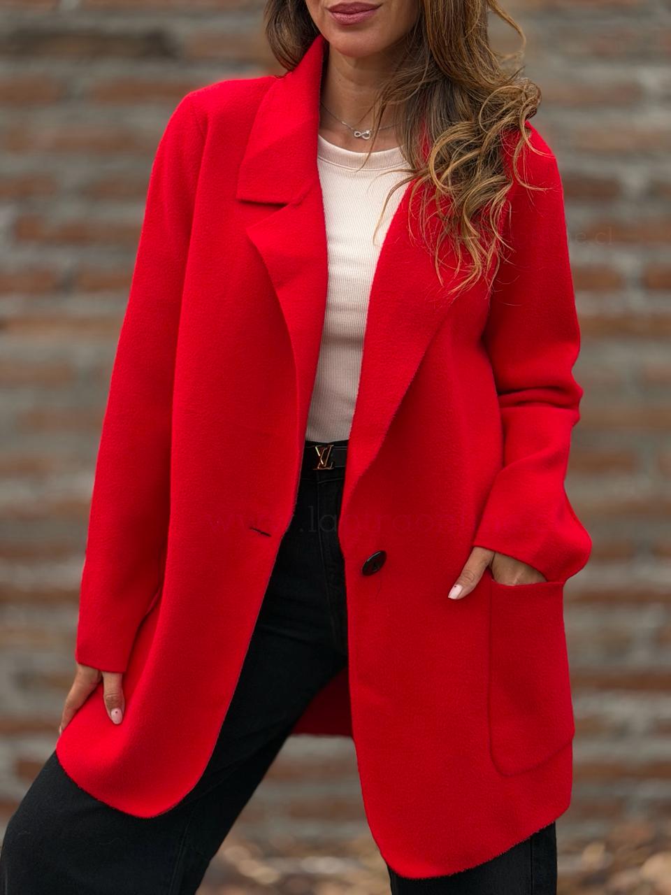 Blazer tejido rojo
