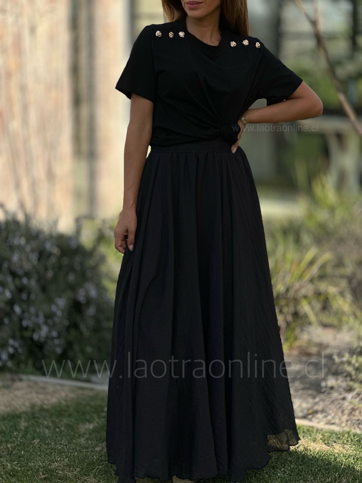 Falda Arizona negro