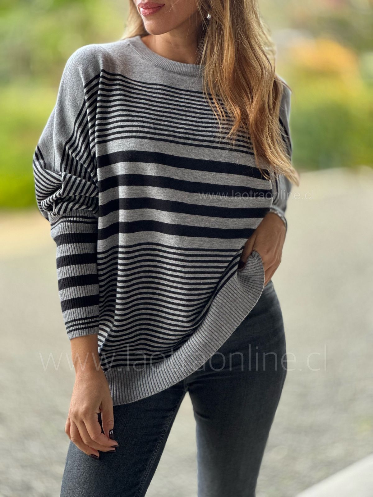 Sweater San Diego gris/negro