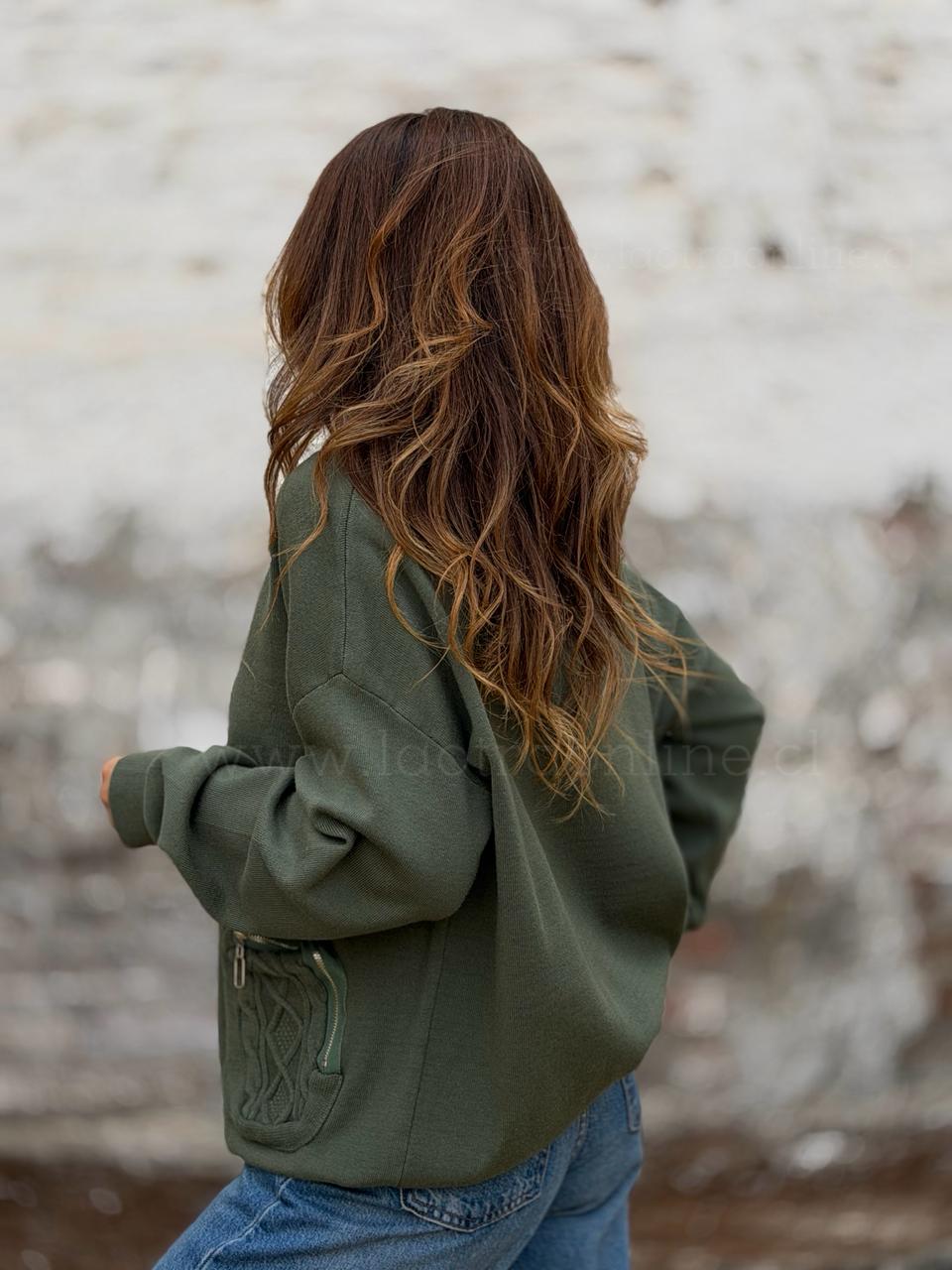 Sweater Bolsillo verde