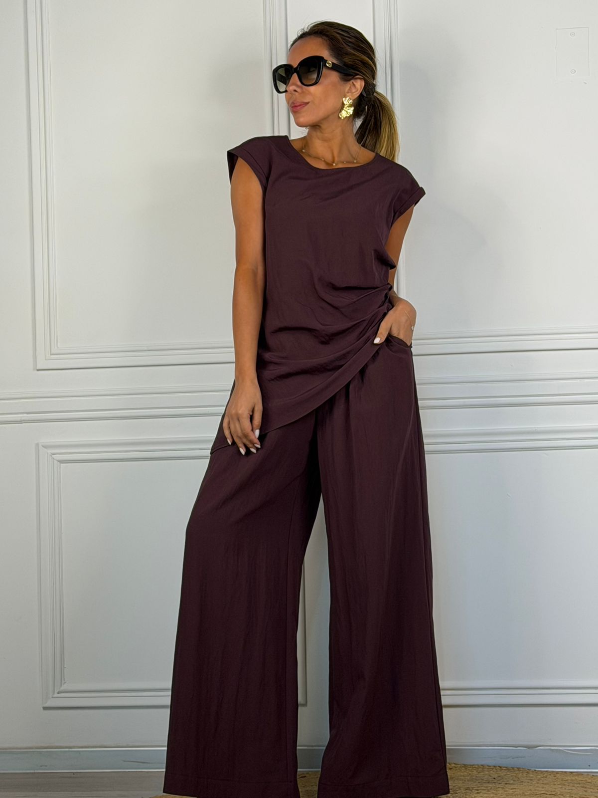 Polera París ciruela