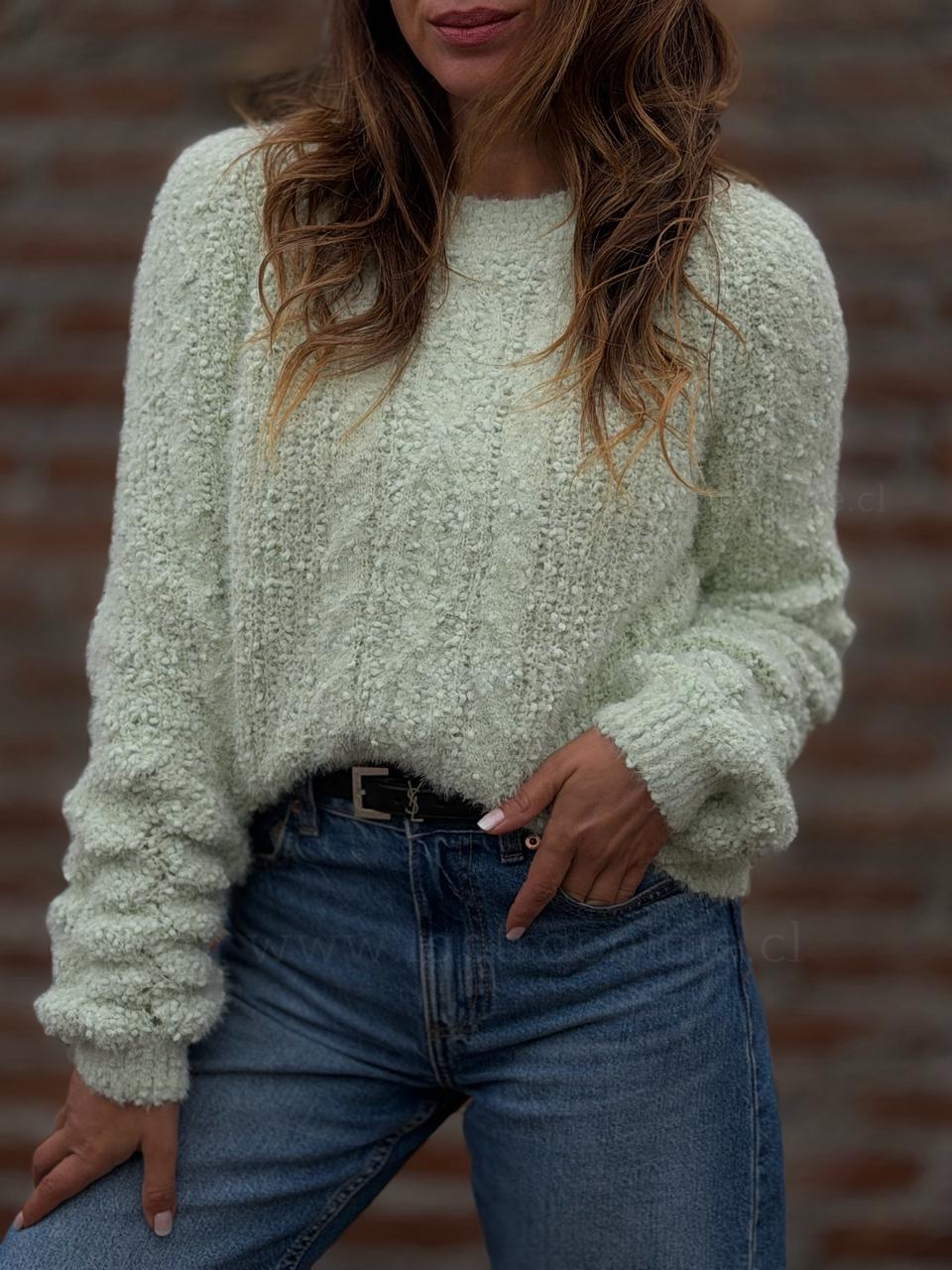Sweater Manga impacto menta