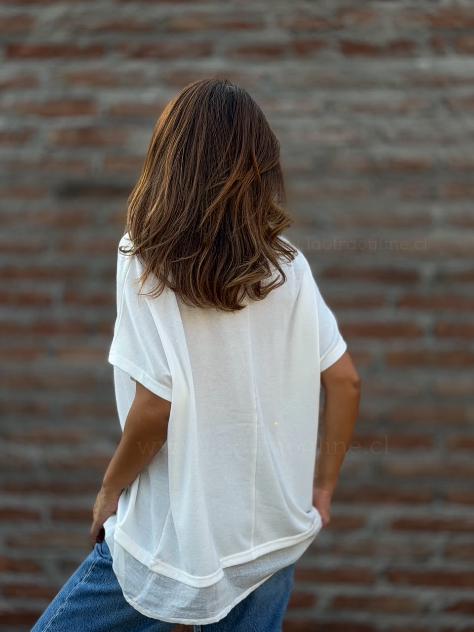 Polera blusa mentirosa blanco