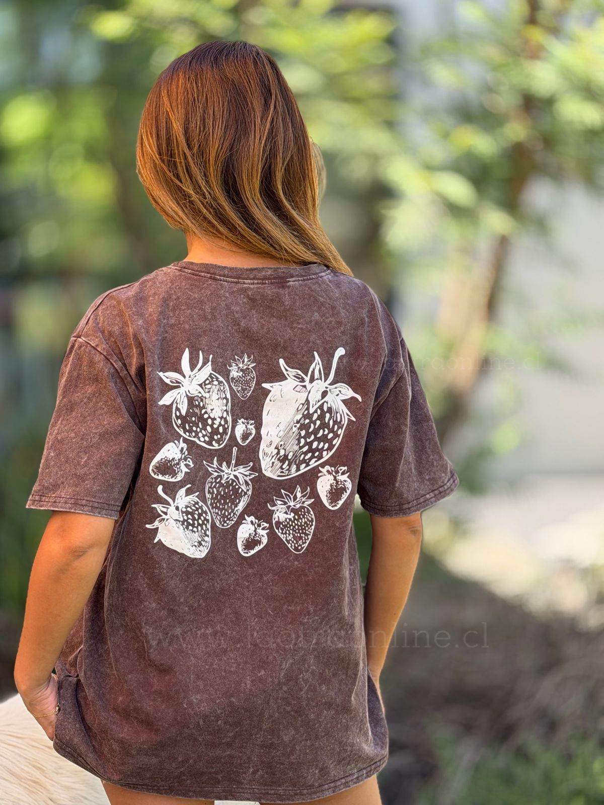 Polera Strawberries choco