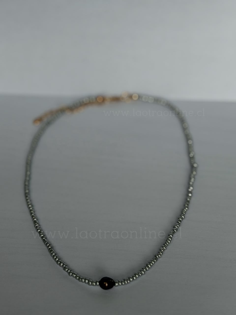 Colgante Perla rio negro tornasol
