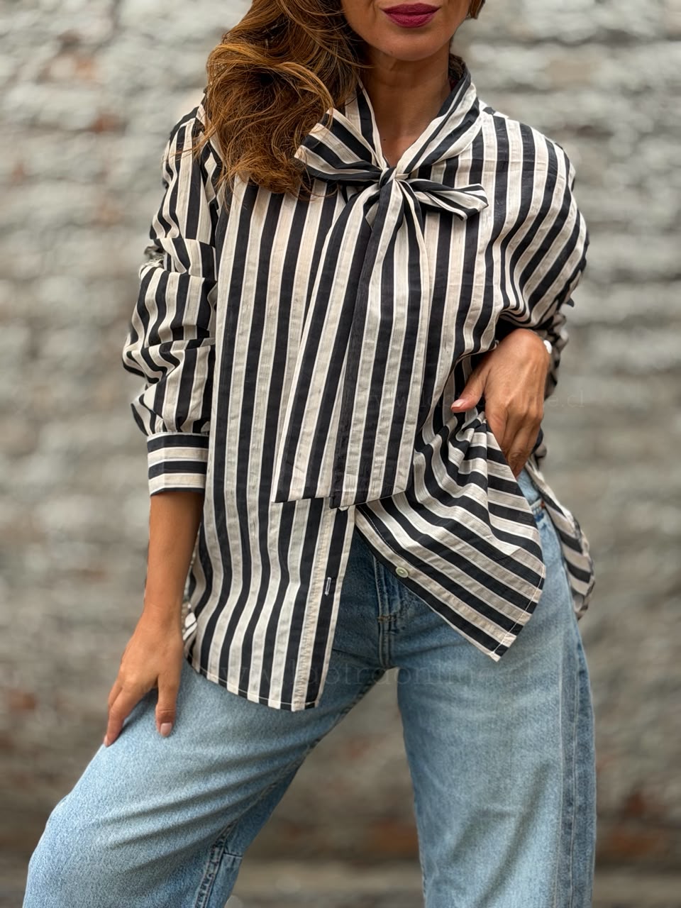 Blusa Cinto negro