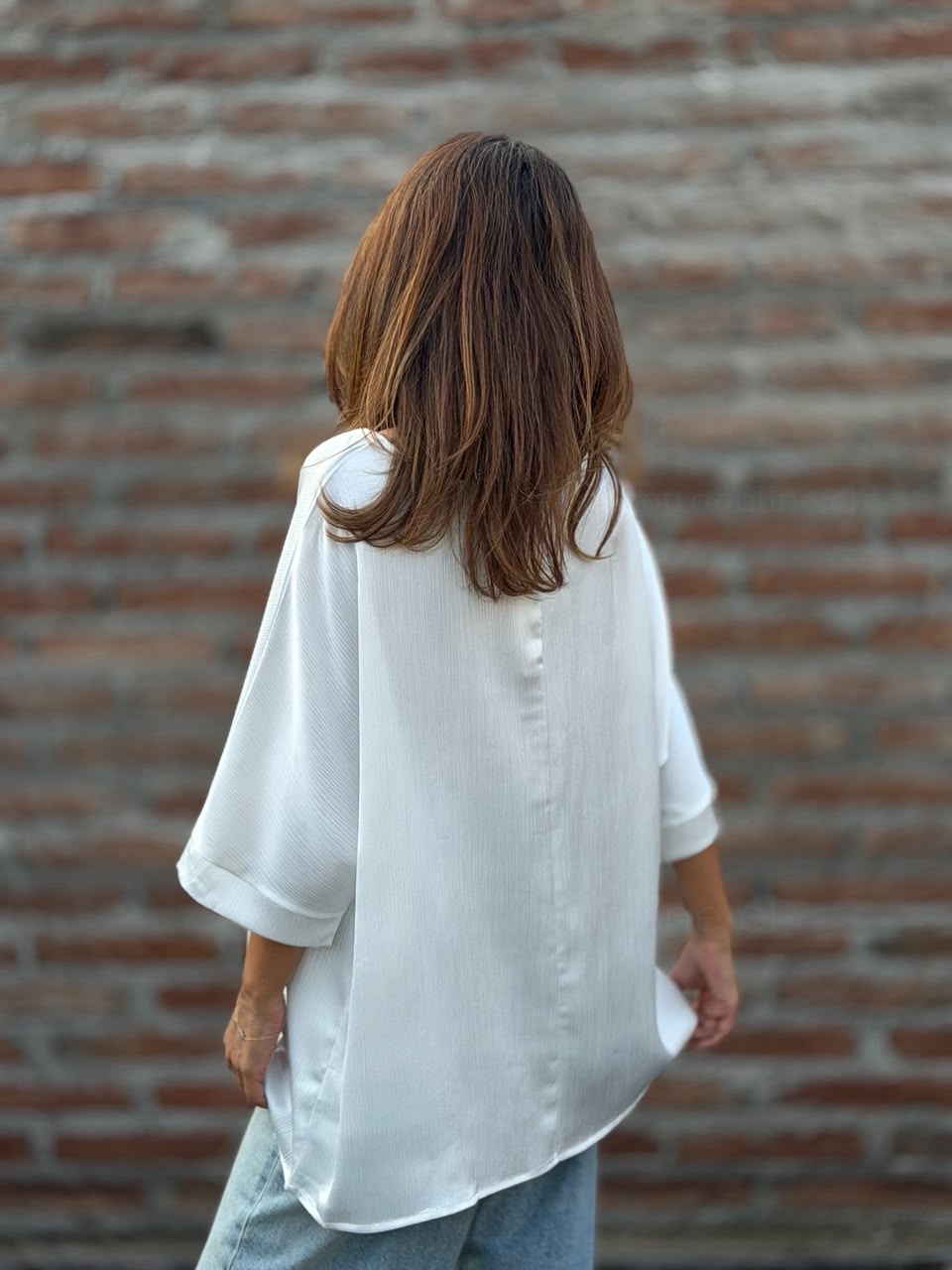 Blusón Perfecto blanco perla