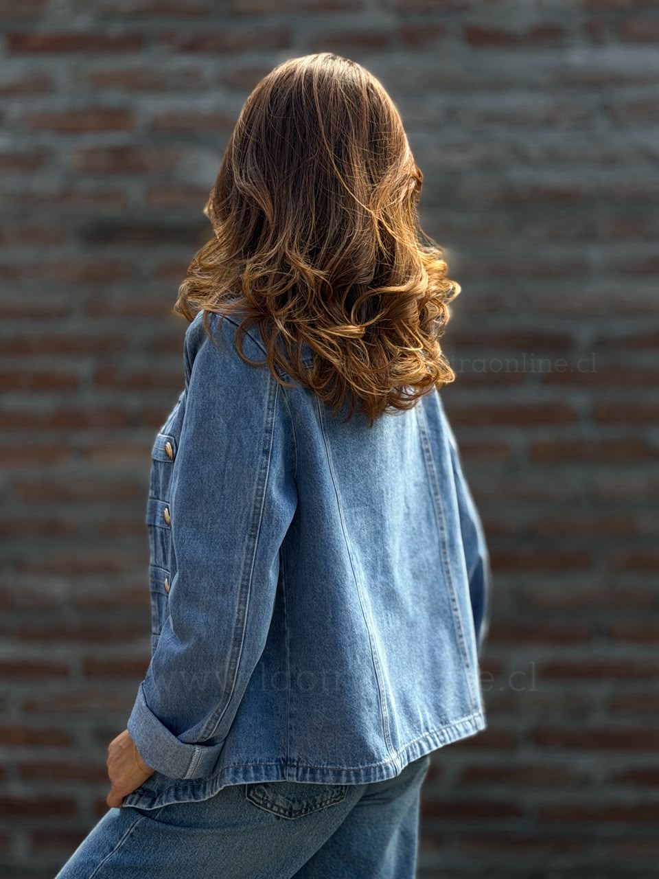 Chaqueta Napoleón Oversize celeste