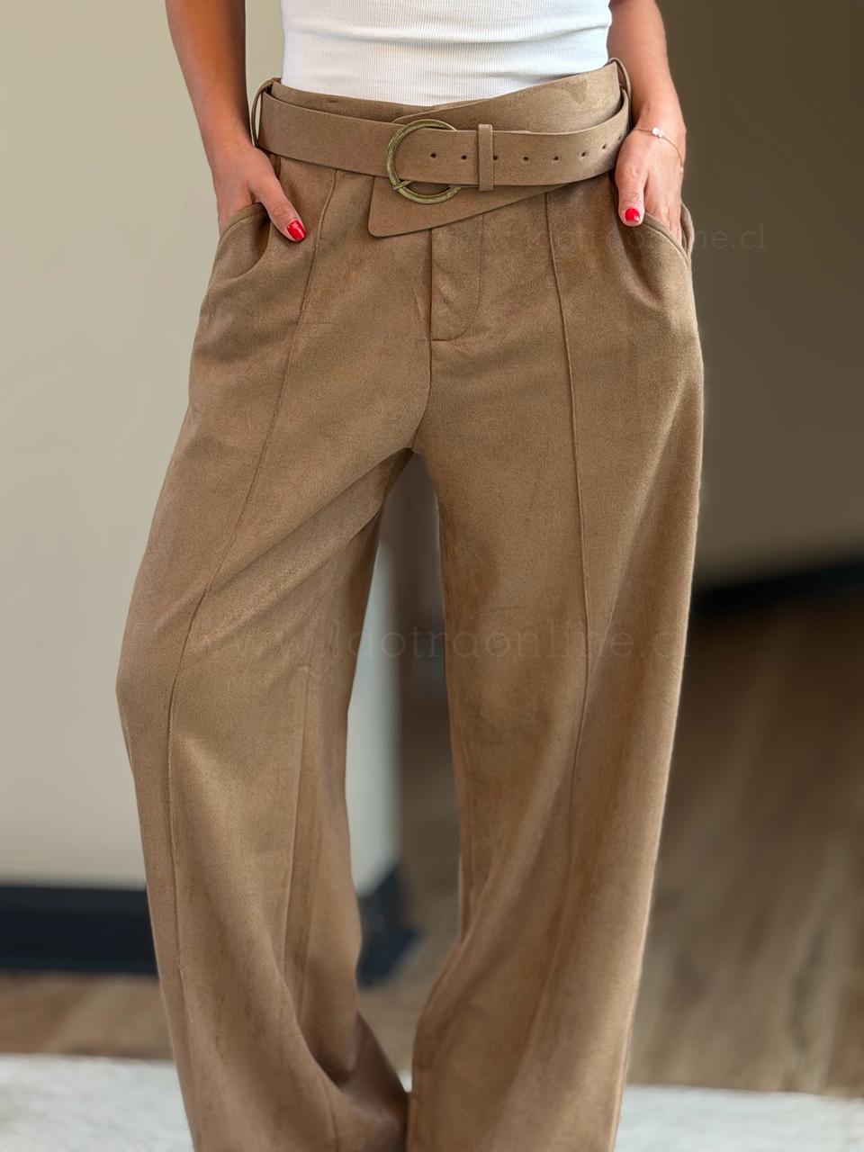 Pantalón Gamuza camel