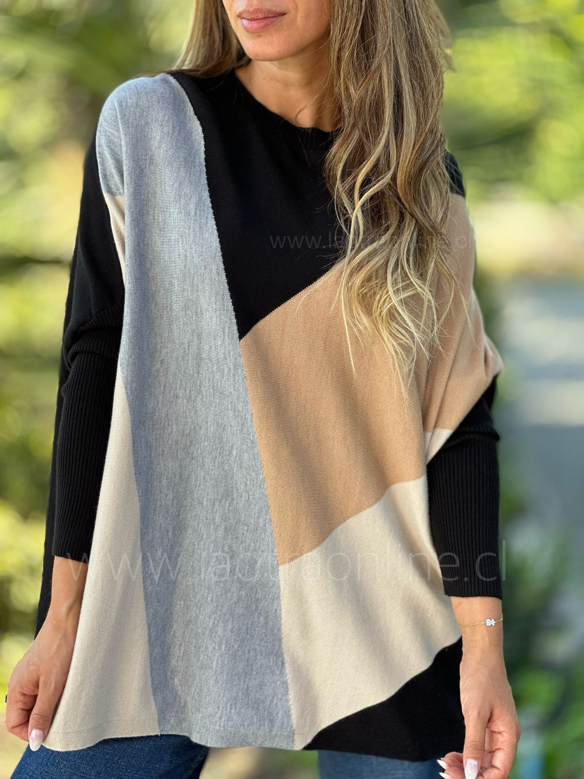 Sweater Micaela negro/toffe