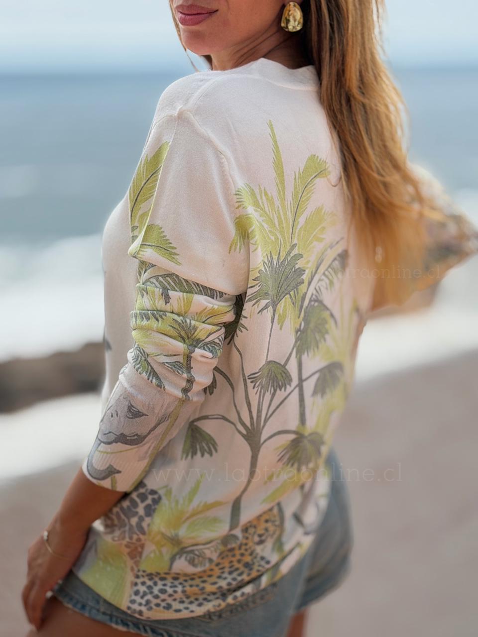 Chaleco Selva Chic crema