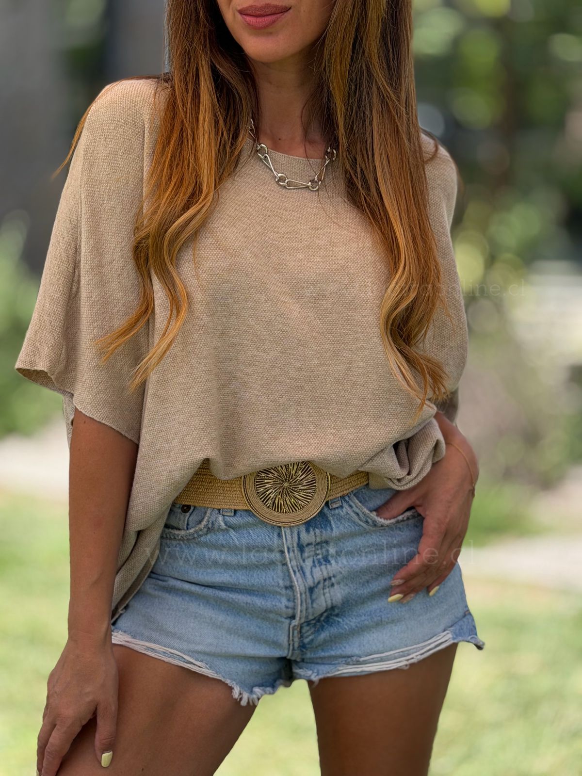 Polera Hilo Lia arena