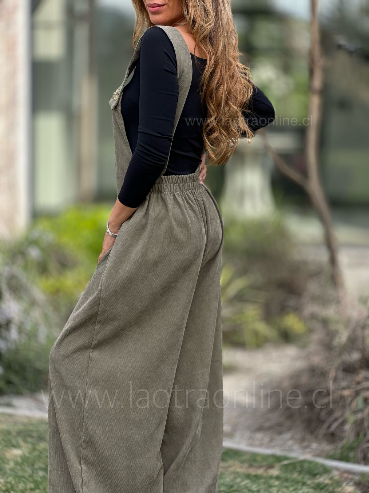 Jardinera Cotelé olivo