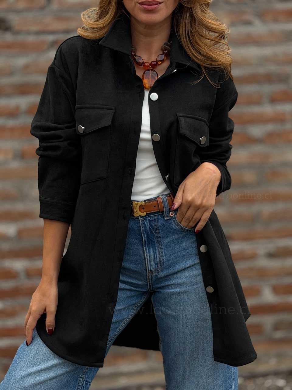 Sobrecamisa Suede negro