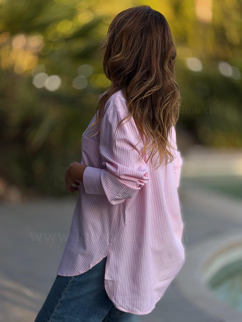 Blusa Rayas rosa