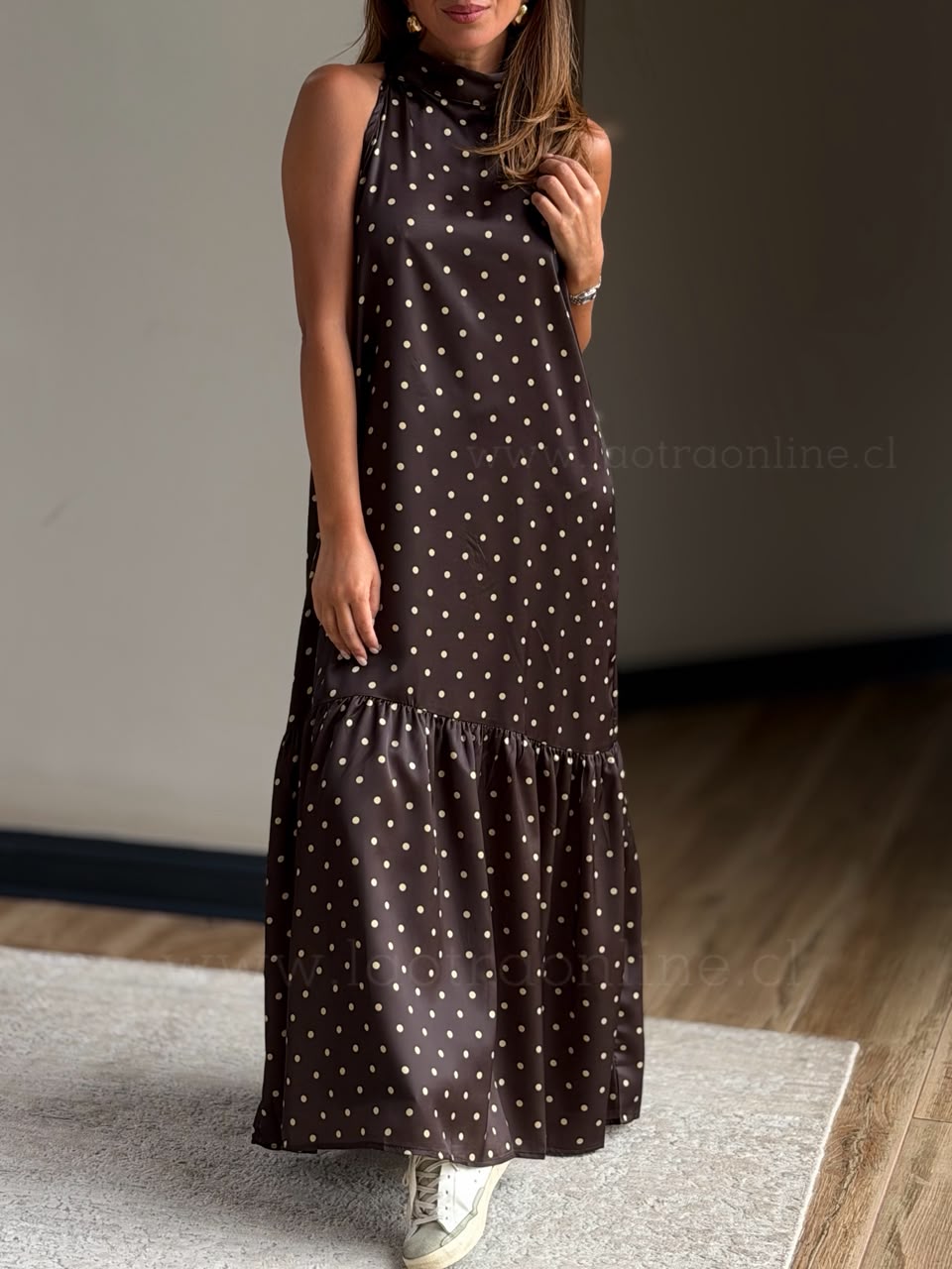 Vestido Mini Lunares amarillo
