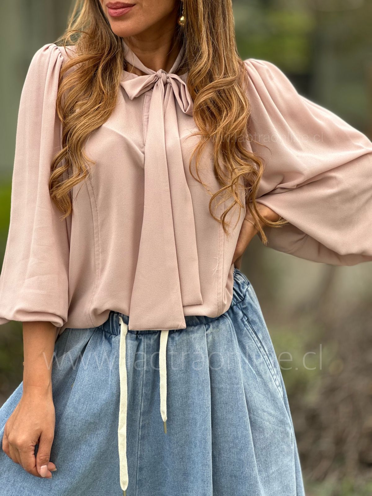 Blusa Belleza rosa viejo