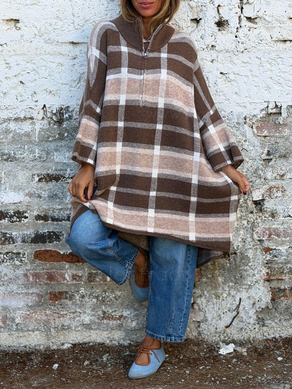 Sweater/Oversize Chloe marrón/arena